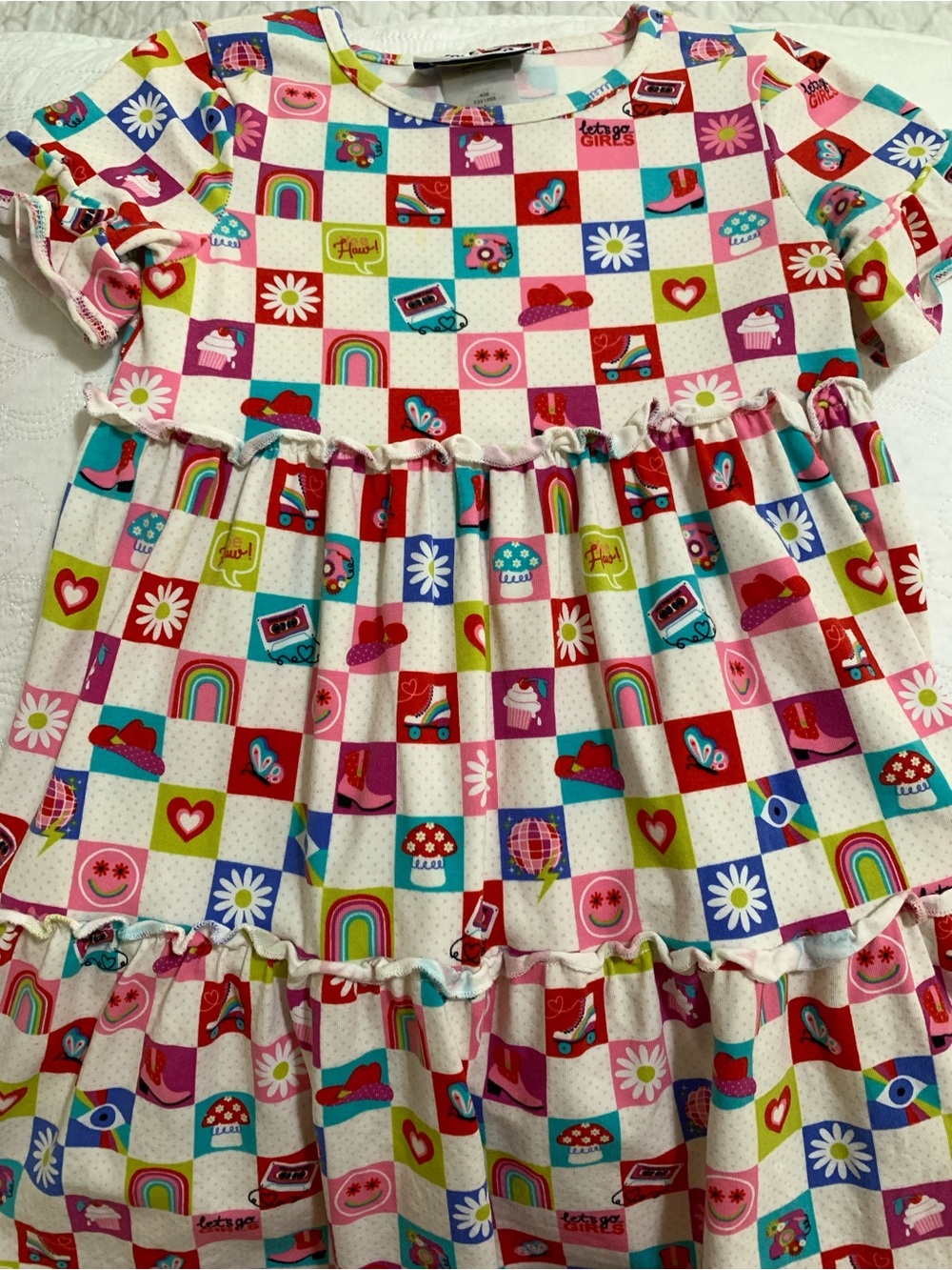 Counting Daisies checker girl dress